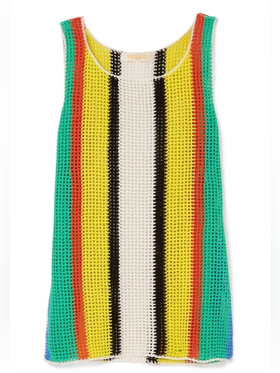 Diane Von Furstenberg Other - Diane Von Furstenberg Striped Crochet Mini Dress Coverup Sz XS